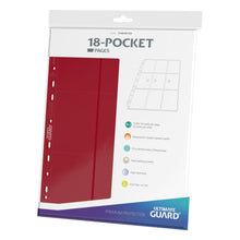 Ultimate Guard: 18-Pocket Pages - Side-Loading - Rot (10)