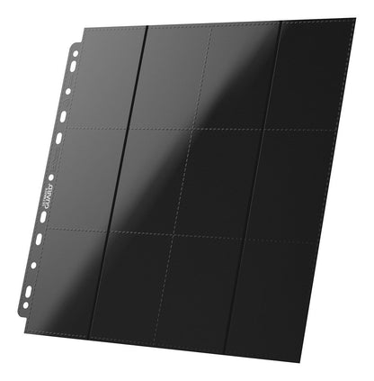Ultimate Guard: QuadRow Pages – 24-Pocket Side-Loading – Schwarz – (10 Stück)
