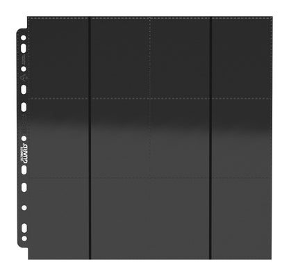 Ultimate Guard: QuadRow Pages – 24-Pocket Side-Loading – Schwarz – (10 Stück)