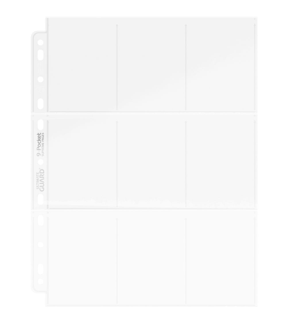 Ultimate Guard: 9-Pocket Pages – 100 Stück – Doppelt verstärkt – Transparent
