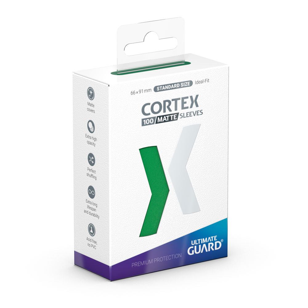 Ultimate Guard: Cortex Sleeves – Standardgröße – Matt-Grün (100 Stück)