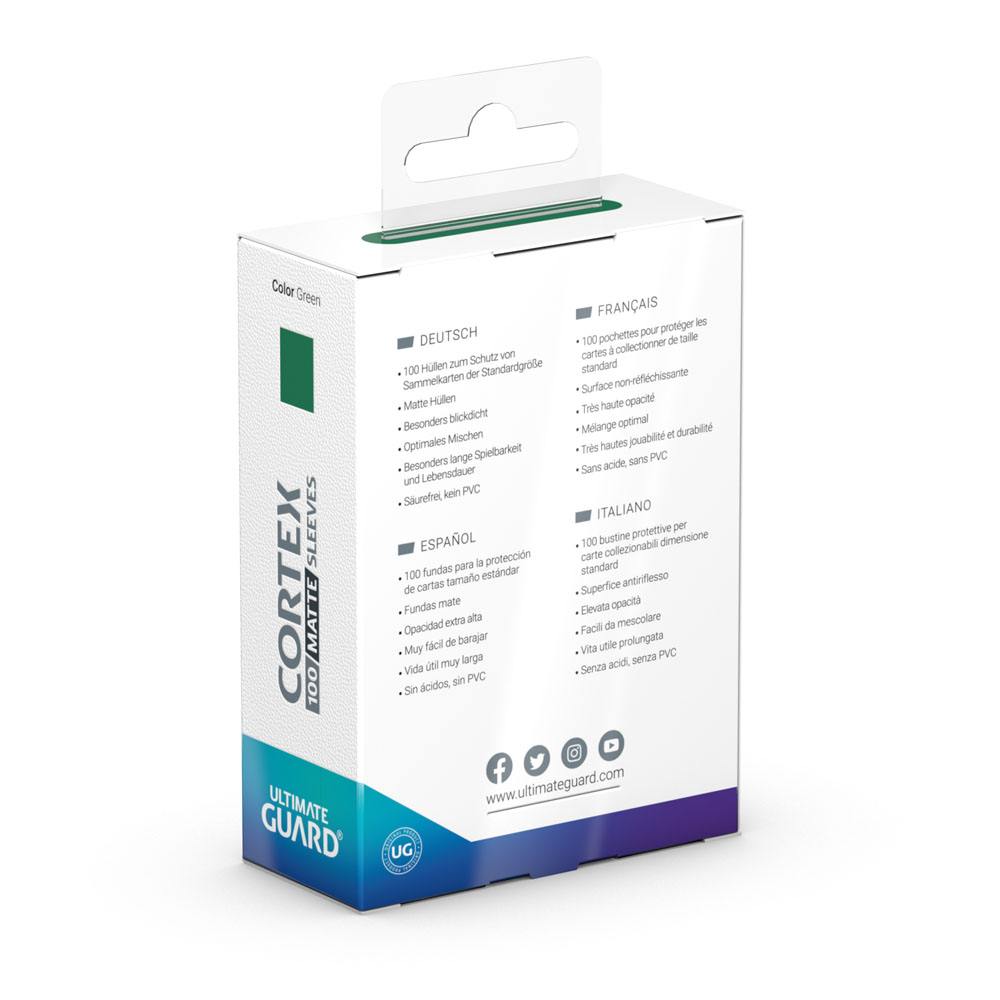 Ultimate Guard: Cortex Sleeves – Standardgröße – Matt-Grün (100 Stück)