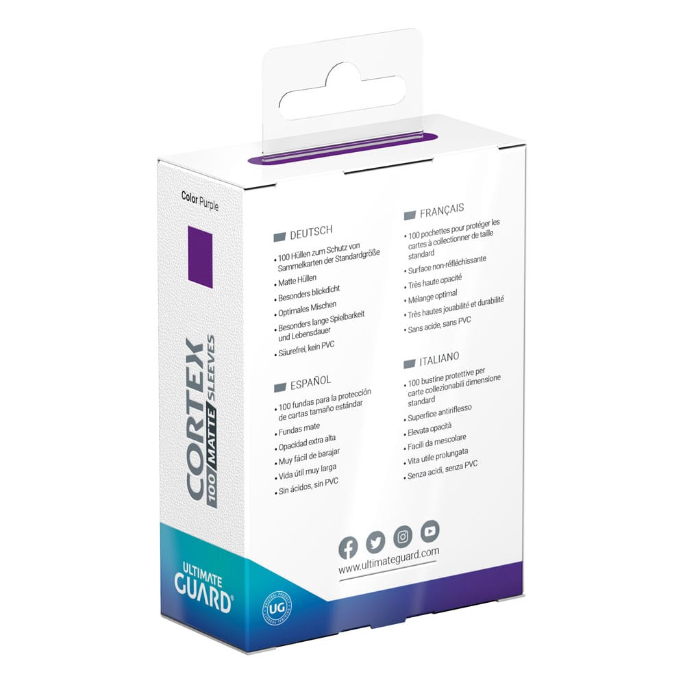 Ultimate Guard: Cortex Sleeves – Standardgröße – Matt-Violett (100 Stück)